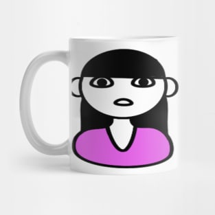 Cartoon Style Girl Mug